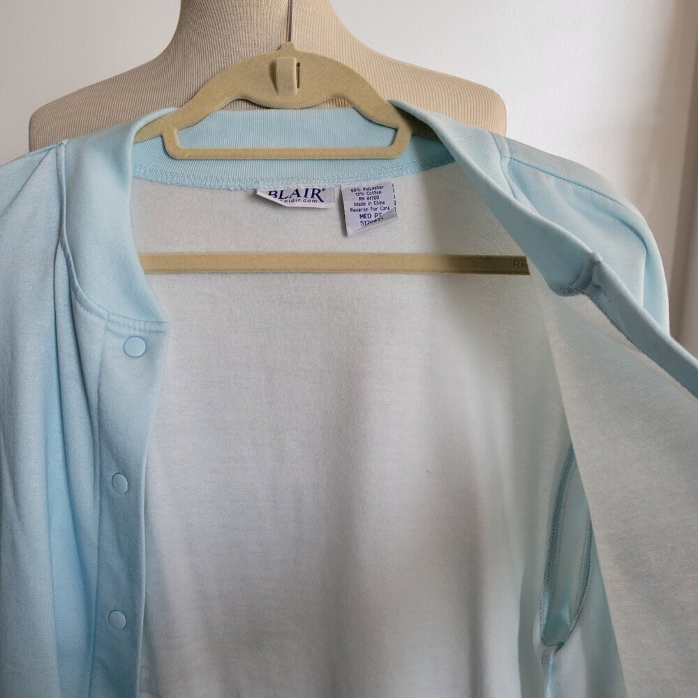 CLEARANCE VINTAGE Blair Women’s Long Blue Light House Cardigan Sweater (Size: M) - Picture 6 of 16